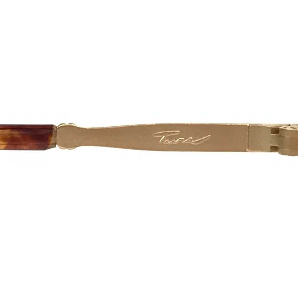 Vintage Tura Eyeglasses Frames MOD.769 TOR Tortoise Matte Gold Round 50-18-140
